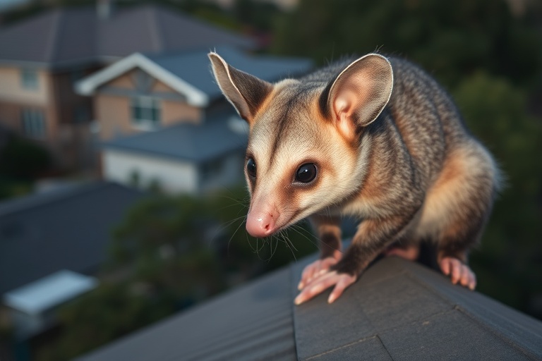 Possum in Forbes residential area